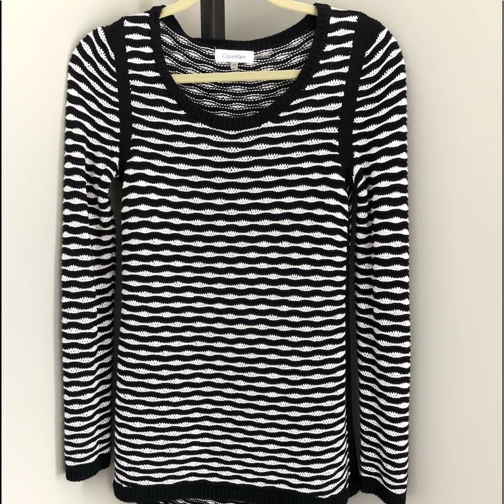 Calvin Klein black & white sweater